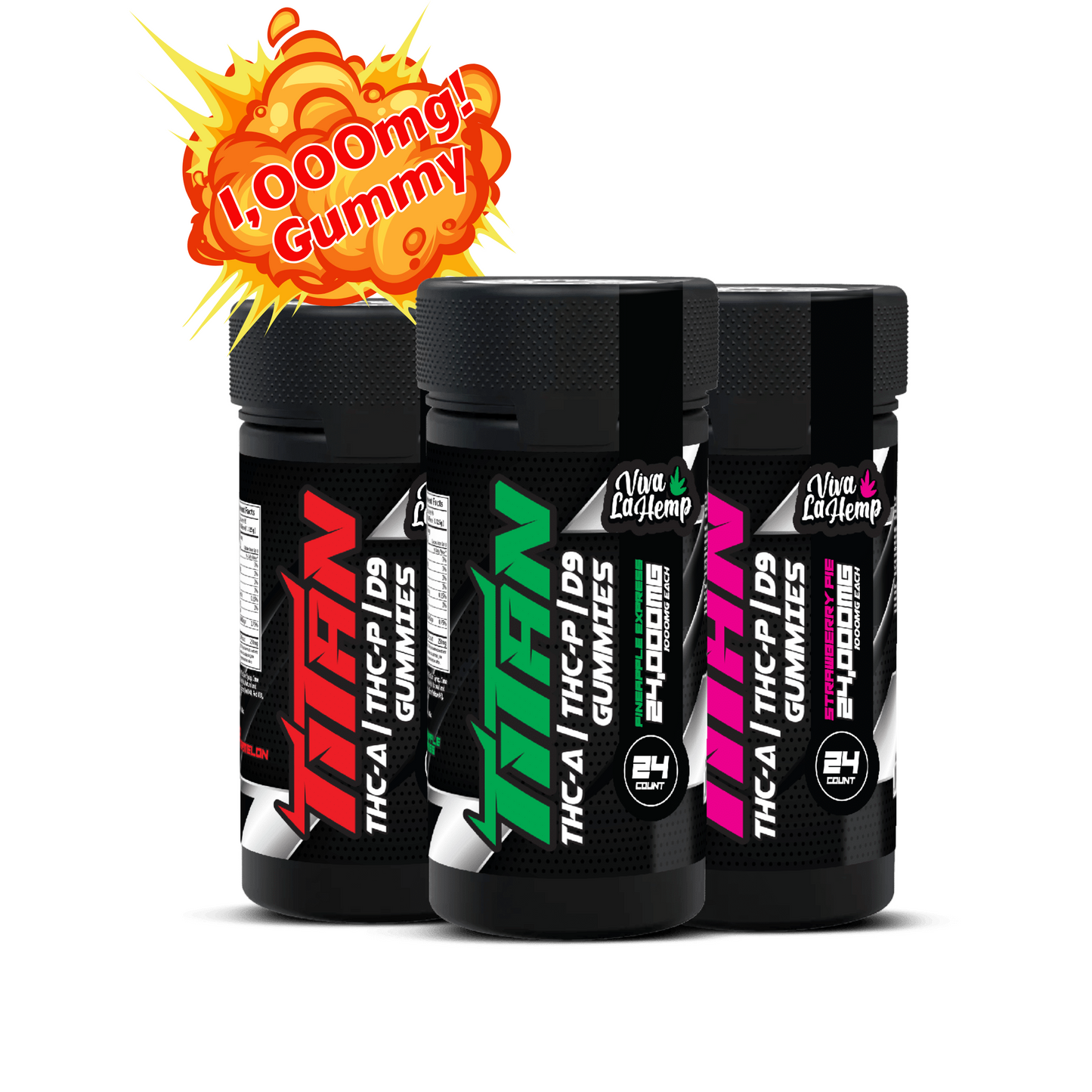 Titan Viva La Hemp 24,000mg / 1,000mg gummy 24ct