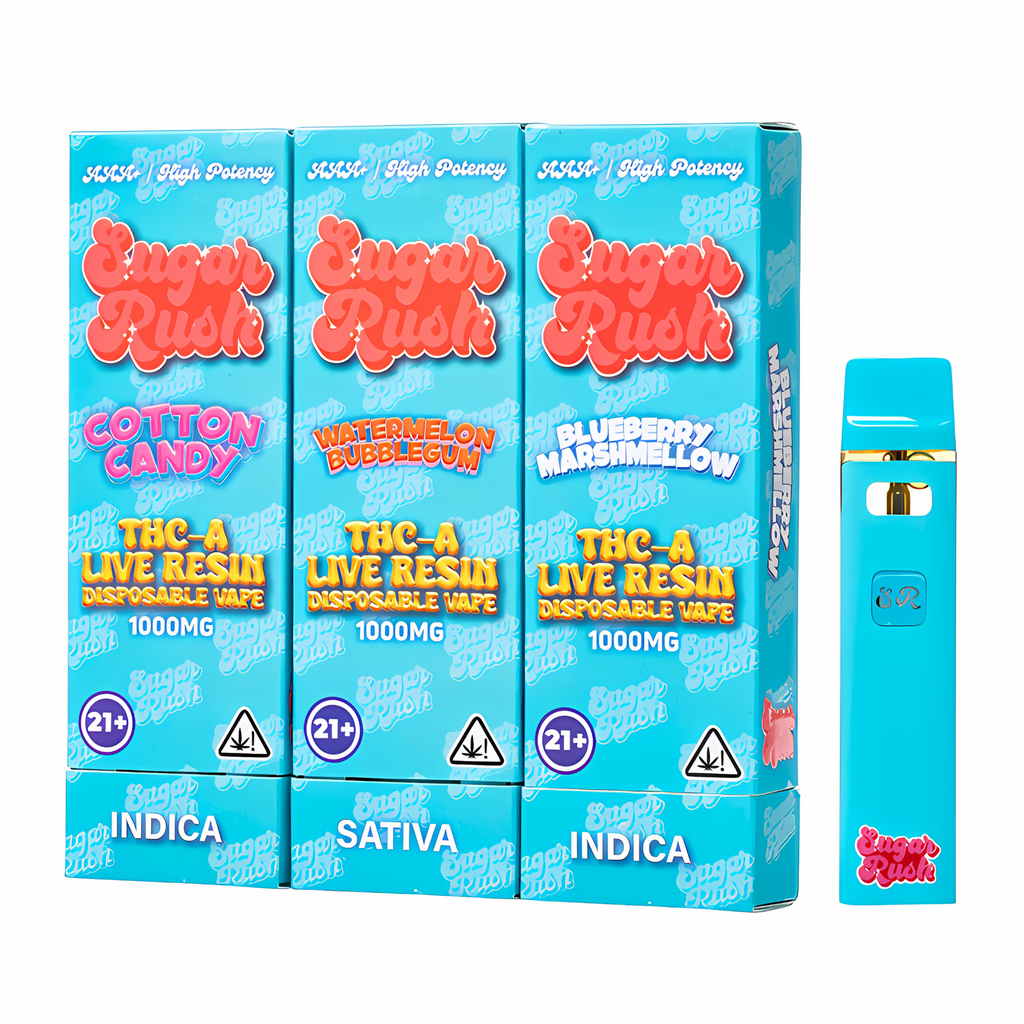Sugar Rush 1g THCA Live Resin Disposable Vape