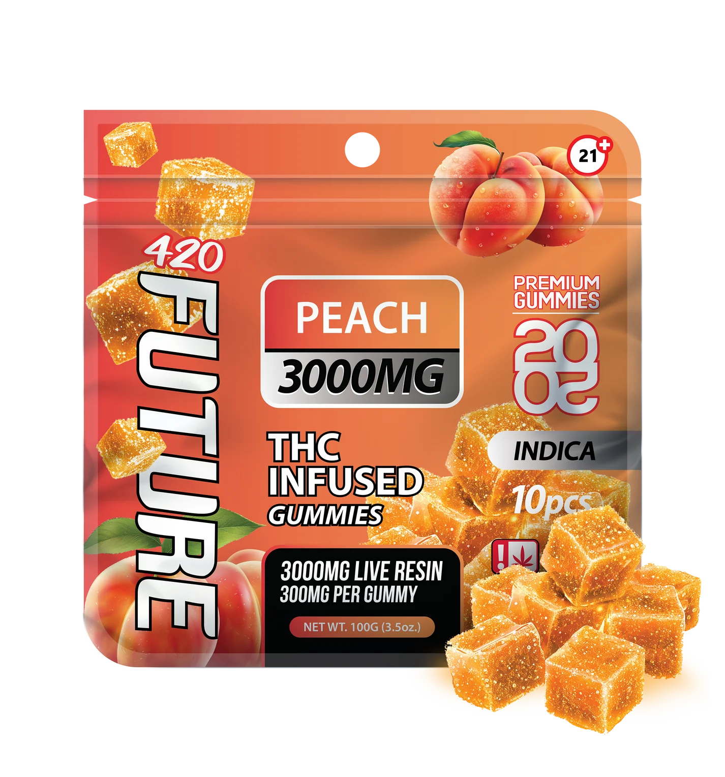 420Future Live Resin Infused Gummies- 10ct / 3000mg