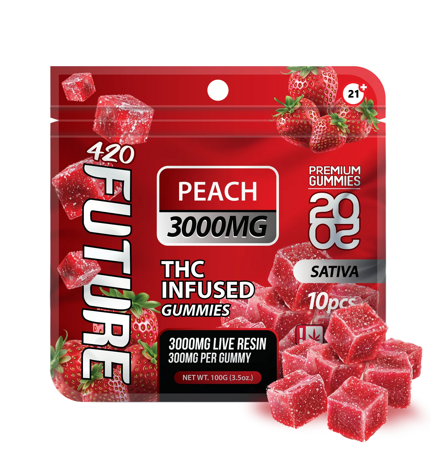 420Future Live Resin Infused Gummies- 10ct / 3000mg