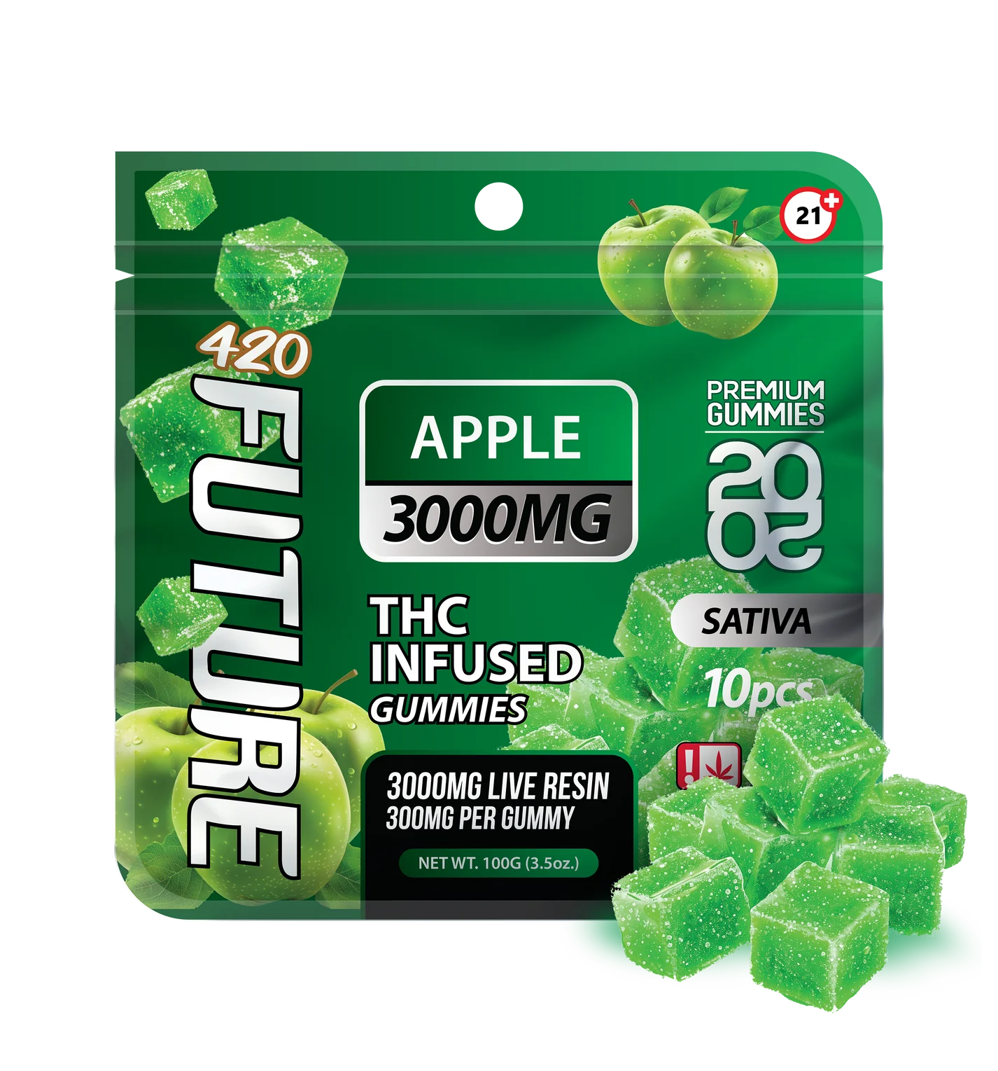 420Future Live Resin Infused Gummies- 10ct / 3000mg
