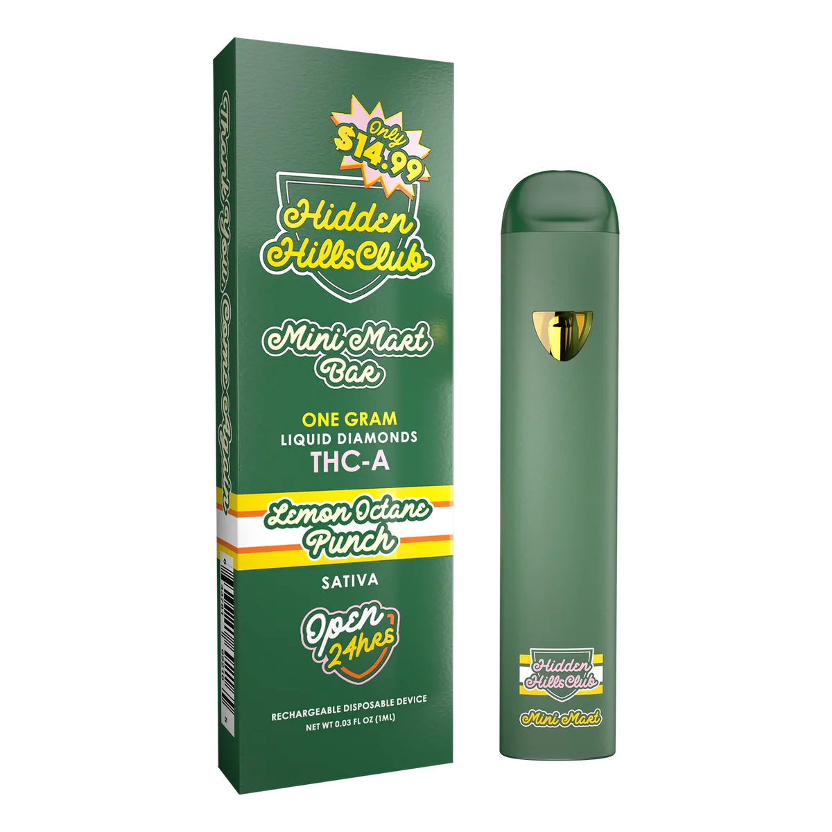 Hidden Hills 1g THC-A Mini Mart Ba- Only $14.99
