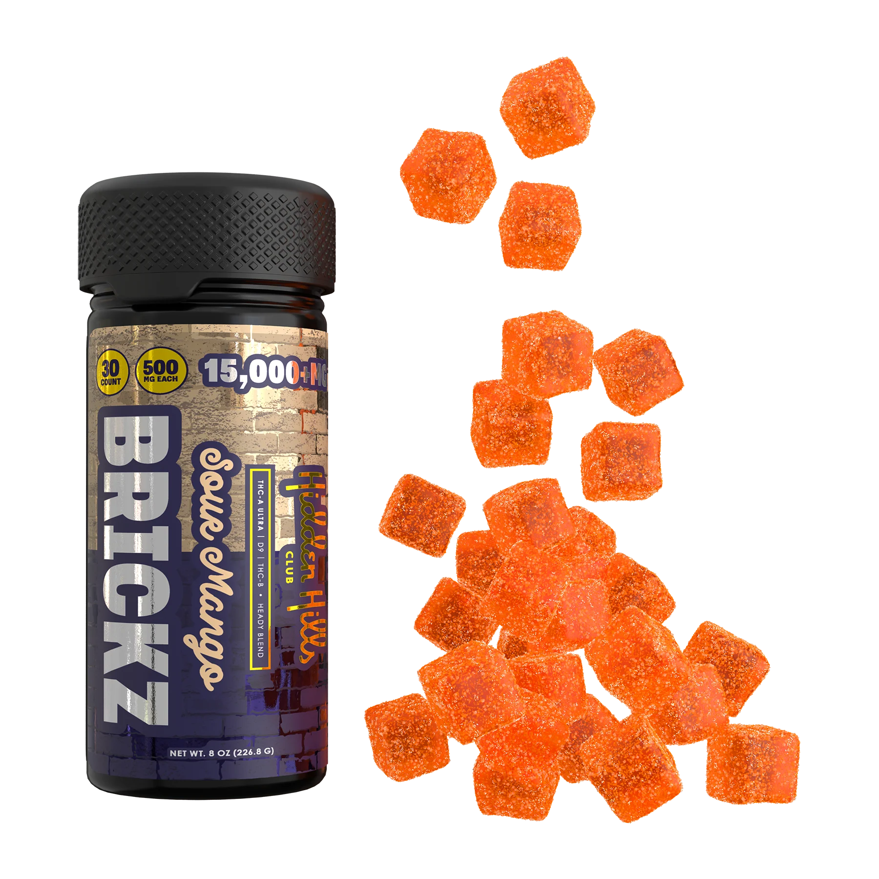 Brickz Hidden Hills- Heady Blend 15000mg 30ct