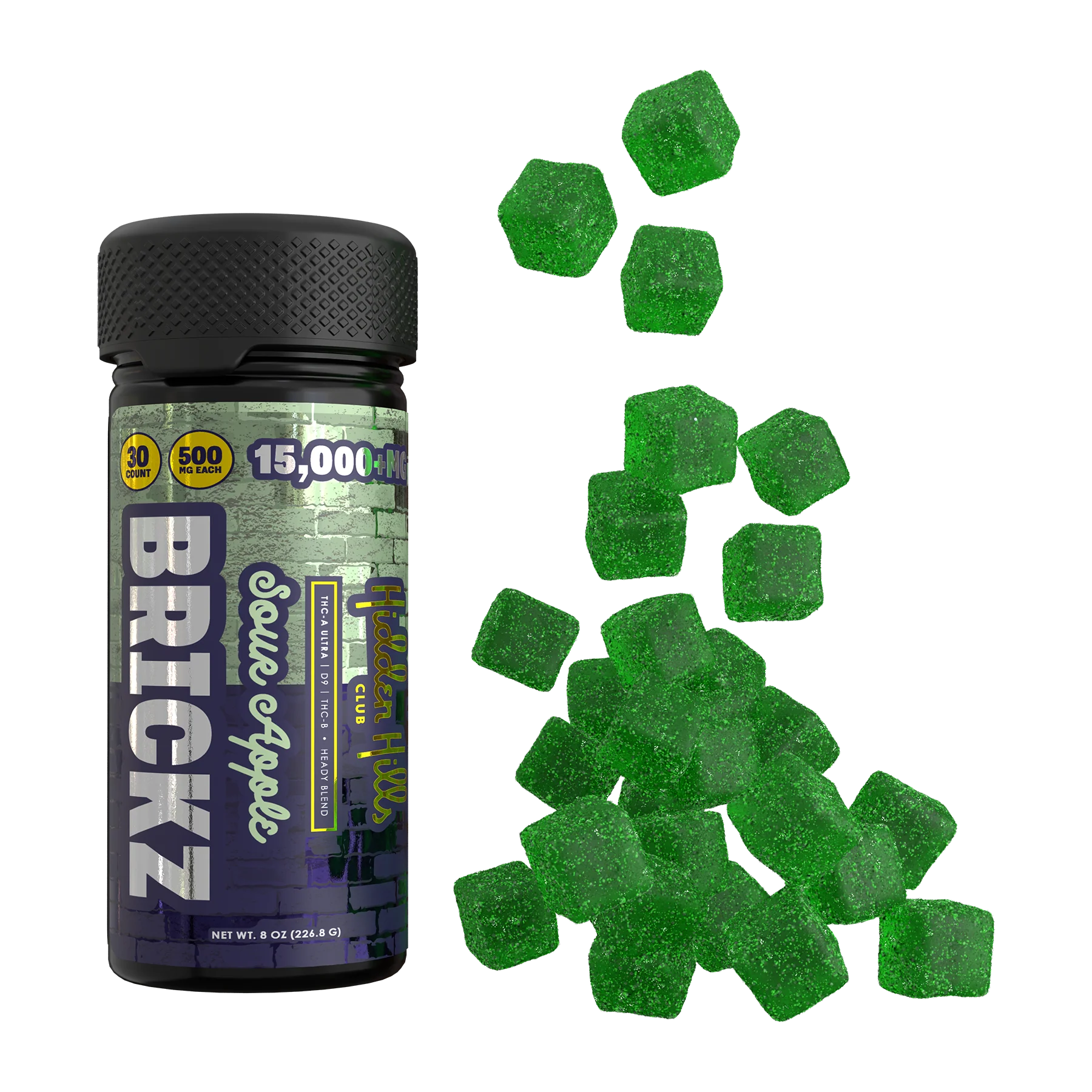 Brickz Hidden Hills- Heady Blend 15000mg 30ct